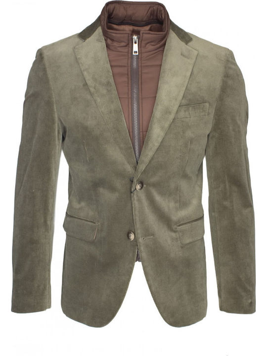 Herrenjacke mit regulärer Passform Oliv
