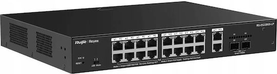 Ruijie RG-ES220GS-LP Managed L2 PoE Switch with 18 Gigabit (1Gbps) Ethernet Ports and 2 SFP Ports