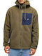 Clean Coast Men's Fleece Hooded Jacket Grape Leaf