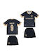 Set de Fotbal pentru Copii Haaland Manchester City 2026-2027 Deplasare Negru Balón De Oro Black Unisex pentru Copii Ab210