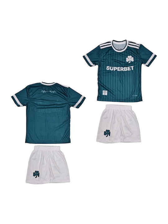 Set de Fotbal pentru Copii Panathinaikos 2026-2027 Verde Balón De Oro Unisex pentru Copii Verde Ab209