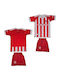 Set de Fotbal pentru Copii Olympiacos 2026-2027 Alb-Roșu în Dungi Balón De Oro Alb Roșu Unisex pentru Copii Ab211