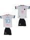 Kids' Football Kit Messi Inter Miami 2026-2027 White Balón De Oro White Unisex Kids Ab203