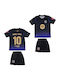 Set pentru Copii de Fotbal Yamal Barcelona '26-'27 Deplasare Negru-Mov Balón De Oro Mov Negru Unisex Copii Ab204