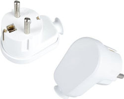 Montis Schuko-Stecker, gewinkelt, mit Ring, weiß Montis Schuko-Stecker, gewinkelt, mit Ring, weiß
