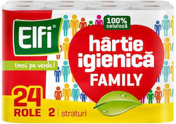 Elfi Hârtie igienică 24 role 2 foi Elfi Hârtie igienică 24 role 2 foi