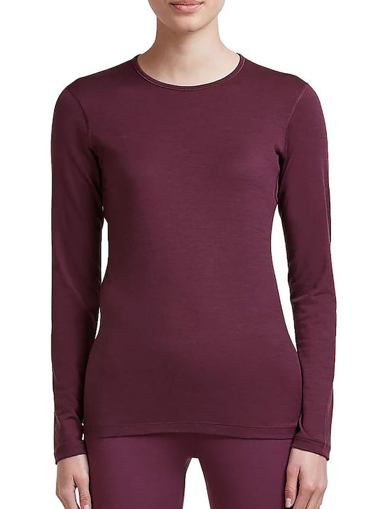 Icebreaker Oasis Women's Thermal Long-Sleeved Shirt Burgundy