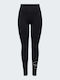 Damenleggings mit Hoher Taille Schwarz
