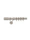 Import Hellas Metal Single Curtain Pole Ø25mm 200cm Matt Nickel