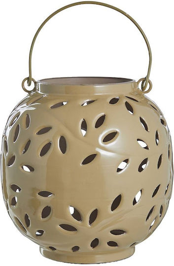 Butlers Autumn Medley Metal Beige Tabletop Lantern 20x20cm