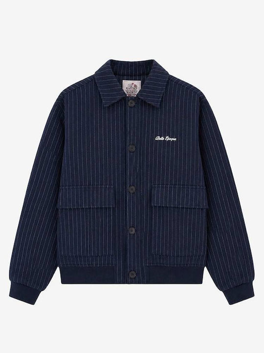 Kaotiko Belle Epoque Jacke Weiß/Marineblau