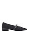 Damen-Ballerinas Spitz zulaufend mit Riemchen / Riemchenverschluss Schwarz