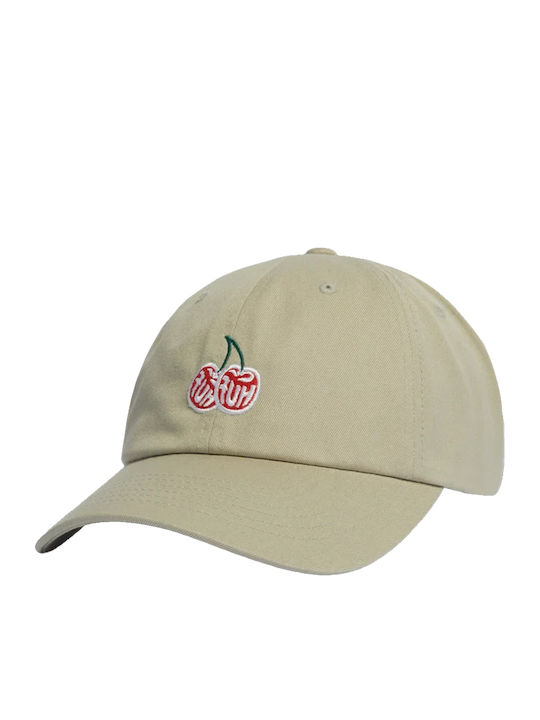 Huf Cherries 6-panel Curved-visor Hat Unisex Καπέλο Μπεζ Ht00980 Huf Cherries 6-panel Curved-visor Hat Unisex Καπέλο Μπεζ Ht00980
