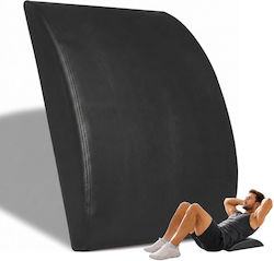 Relaxdays Saltea pentru Abdomene 10054360 Pernă Ergonomică pentru Abdomene, Umplutură din Spumă EPE, Husă din PVC, Neagră, 7 X 30,5 X 37 Cm