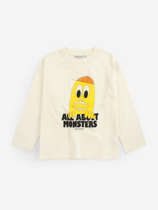 Kinder-Langarmshirt Lemon Offwhite