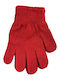 Gestrickte Rote Kinderhandschuhe