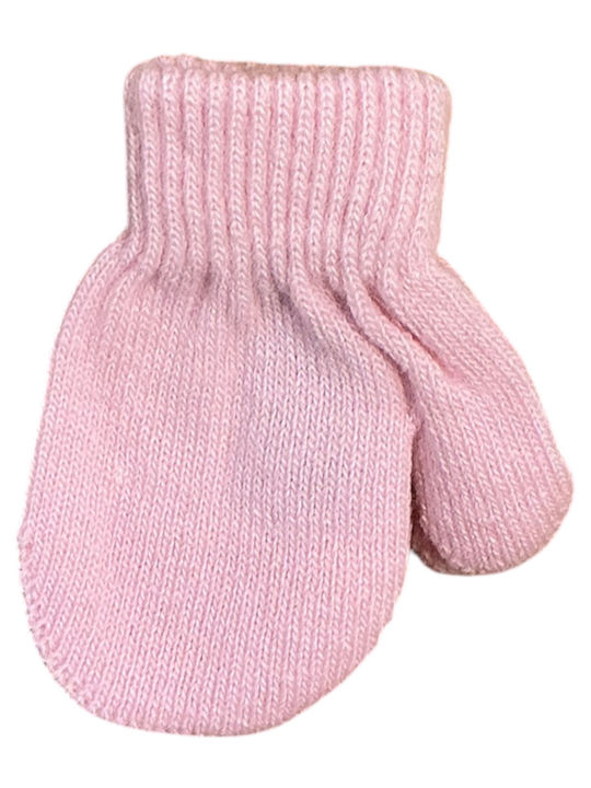 Kinderhandschuhe Fäustlinge Gestrickt für Neugeborene Rosa