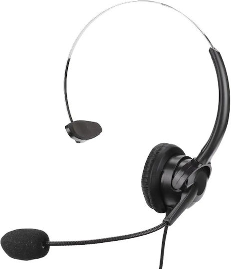 Noozy Headphones Black Silver 2.5mm Microphone for Cordless Landline Phones