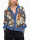 Women's Knitted Cardigan with Buttons Blue