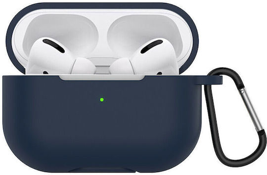 ObaStyle Калъф Силиконов С Кука В Тъмносин Цвят За Apple AirPods Pro 3