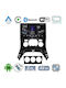 Vencore 3236-10005-0163b Android-15-Multimedia-Display 9" PX5S Octa-Core 2 GB/32 GB IPS-Blende CarPlay Android Auto 360°-Kameraunterstützung Peugeot 3008 2008–2016 – Schwarz 3236-10005-0163b