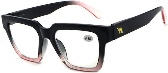 Cammello 25301 Women's Reading Glasses +0.50 in Black 25301-black-pink-050_36391