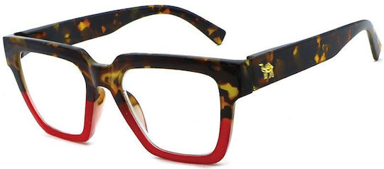 Cammello Tartaruga Women's Reading Glasses +0.50 in Red 25301-tartaruga-red-050_36424