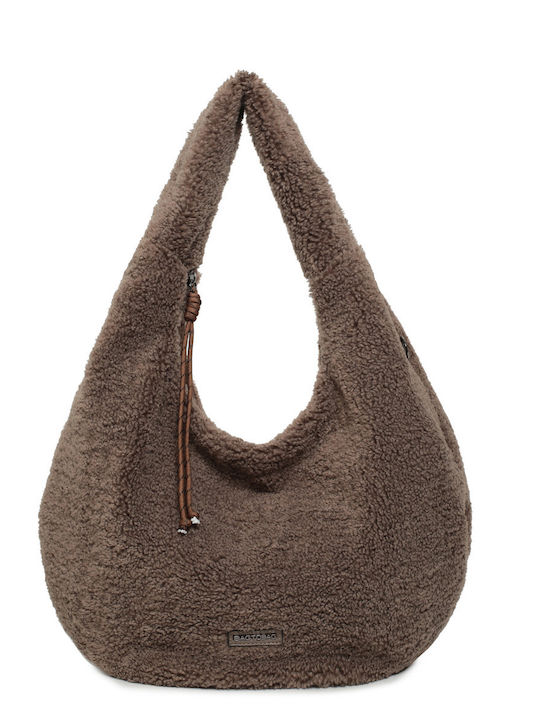 Bag to Bag Fur Women’s Hobo Bag Khaki
