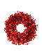 Edelman Illuminated Christmas Decorative Wreath with a Diameter of 46 cm Red