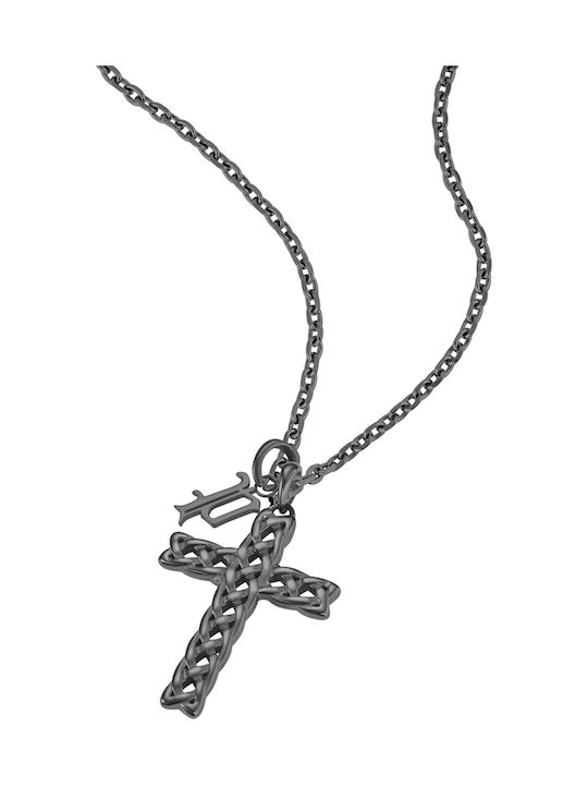 Police Men's Steel Cross Without Chain