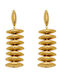 Gold Stainless Steel Earrings 316L Long Statement 8cm E5006