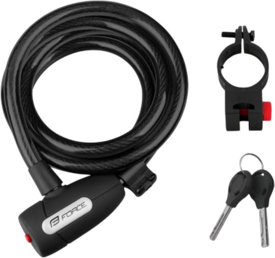 Force Lux Spiral Bicycle Lock 180 Cm/12 Mm