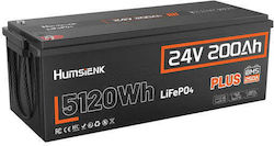 Humsienk 24v 200ah Plus Lifepo4 Battery 250a Bms 5120wh 6400w