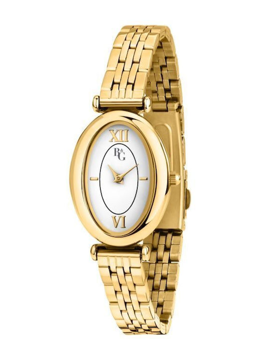 Chronostar Oval Women's Watch 23mm Battery with Gold Metal Bracelet Chronostar Oval Women's Watch 23mm Battery with Gold Metal Bracelet