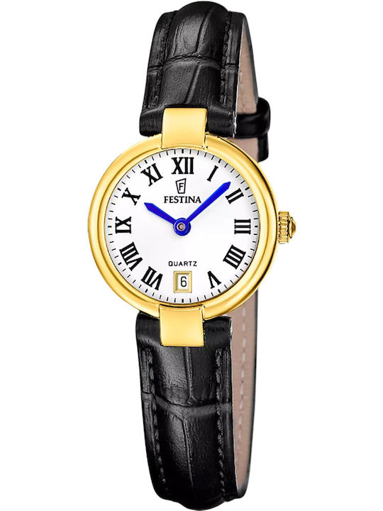 Festina Mademoiselle Women's Watch 26mm Battery-Powered with Black Leather Strap