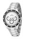 Women's Watch 40mm Battery Chronograph with Silver Stainless Steel Bracelet