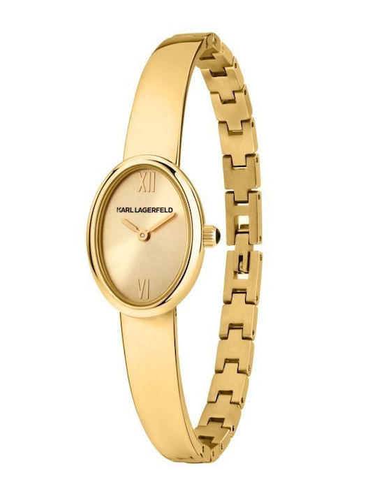 Oval Allure Women's Watch 21mm Battery-Powered with Gold Metal Bracelet