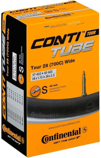 Continental Cameră Lată Tour 28 47/62-622 28x1.75-2.5 S42