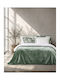 Nima Coperta Velour Half-Double Blanket 180x220cm Forest Green