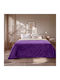 Beauty Home Art 11601 Fleece Blanket Double 220x240cm Ecru, Purple 11601KBYD-Off