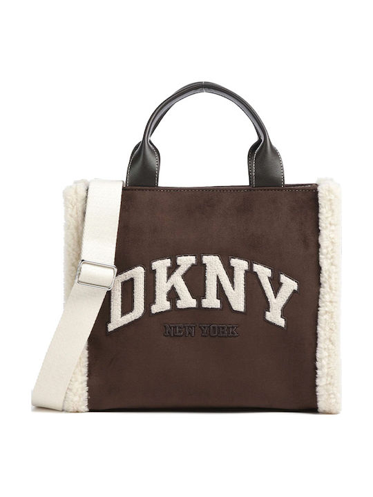 DKNY Fur Women's Tote Bag Suede