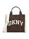 Damen-Tote aus Fellimitat Suede Coffee Bean