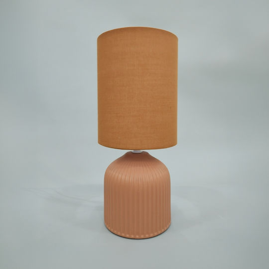InTheBox Rivo Ceramic Table Lamp for E14 LED Bulb with Brown Shade
