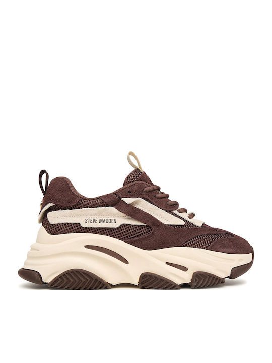 Possession-e Women's Chunky Sneakers Brn Off White