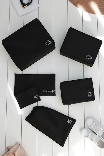 SteweHome Organizer-Tasche Schwarz 6 Stück
