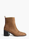 Damen-Stiefeletten mit Mittelhohem Absatz Braun