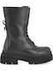 Damen-Kampfstiefel mit Mittelhohem Absatz Schwarz
