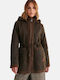 Langer Damenparka für den Winter Braun