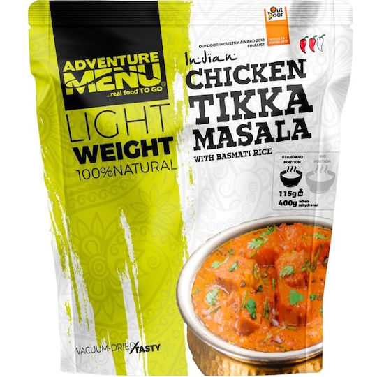 Adventure Menu Hrană liofilizată cu pui și orez, Tikka Masala, porție mare, 173 g