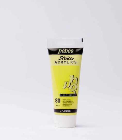 Studio Acrylic Paints Studio Acrylics 100ml Pébéo 80 Yellow Green